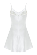 Load image into Gallery viewer, Satin mini dress with embroidery
