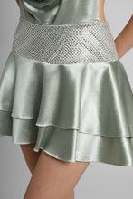 Load image into Gallery viewer, Lace mini dress with crystal belt