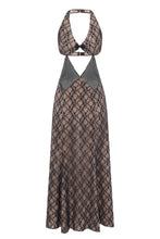 Load image into Gallery viewer, Long lace dress with crystal decoration
