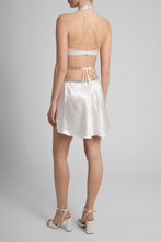Load image into Gallery viewer, Satin mini dress with crystal chains