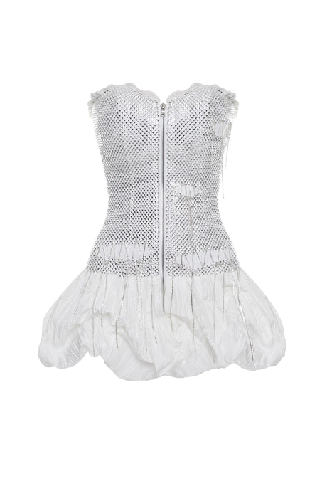 Mini ballerina dress with crystal corset