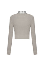 Load image into Gallery viewer, Knitted jumper with vegan leather choker