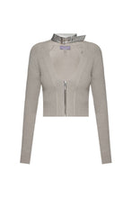 Load image into Gallery viewer, Knitted jumper with vegan leather choker