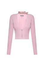 Load image into Gallery viewer, Knitted jumper with vegan leather choker
