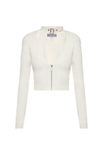 Load image into Gallery viewer, Knitted jumper with vegan leather choker