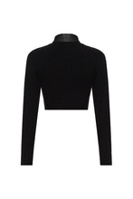 Load image into Gallery viewer, Knitted jumper with vegan leather choker