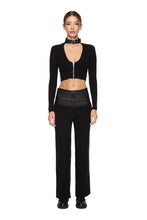 Load image into Gallery viewer, Knitted jumper with vegan leather choker