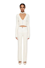 Load image into Gallery viewer, Knitted pants with vegan leather choker