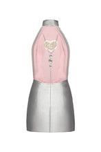 Load image into Gallery viewer, Vegan leather mini dress with open back