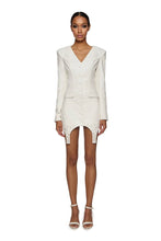Load image into Gallery viewer, Vegan leather mini dress with embroidered straps