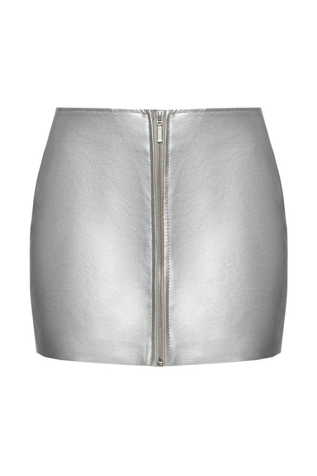 Vegan leather mini skirt