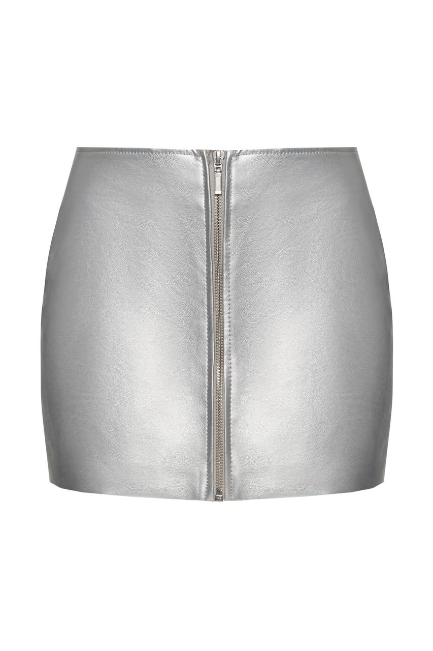 Vegan leather mini skirt