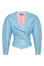 Load image into Gallery viewer, Vegan crocodile leather jacket