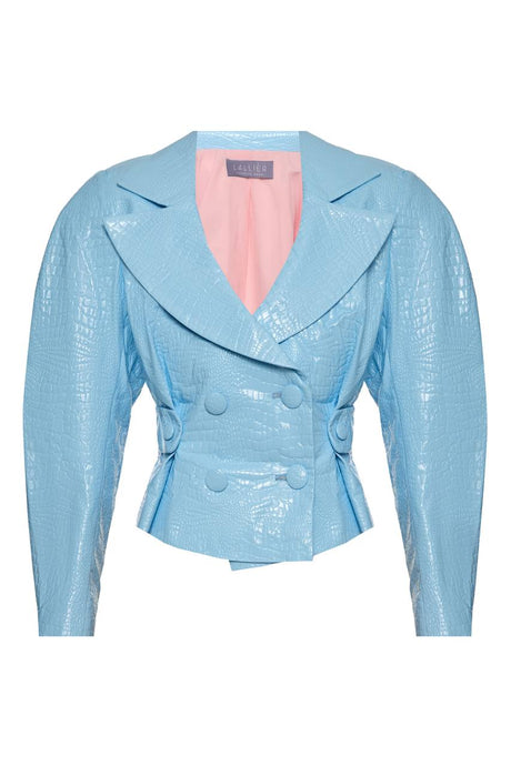 Vegan crocodile leather jacket