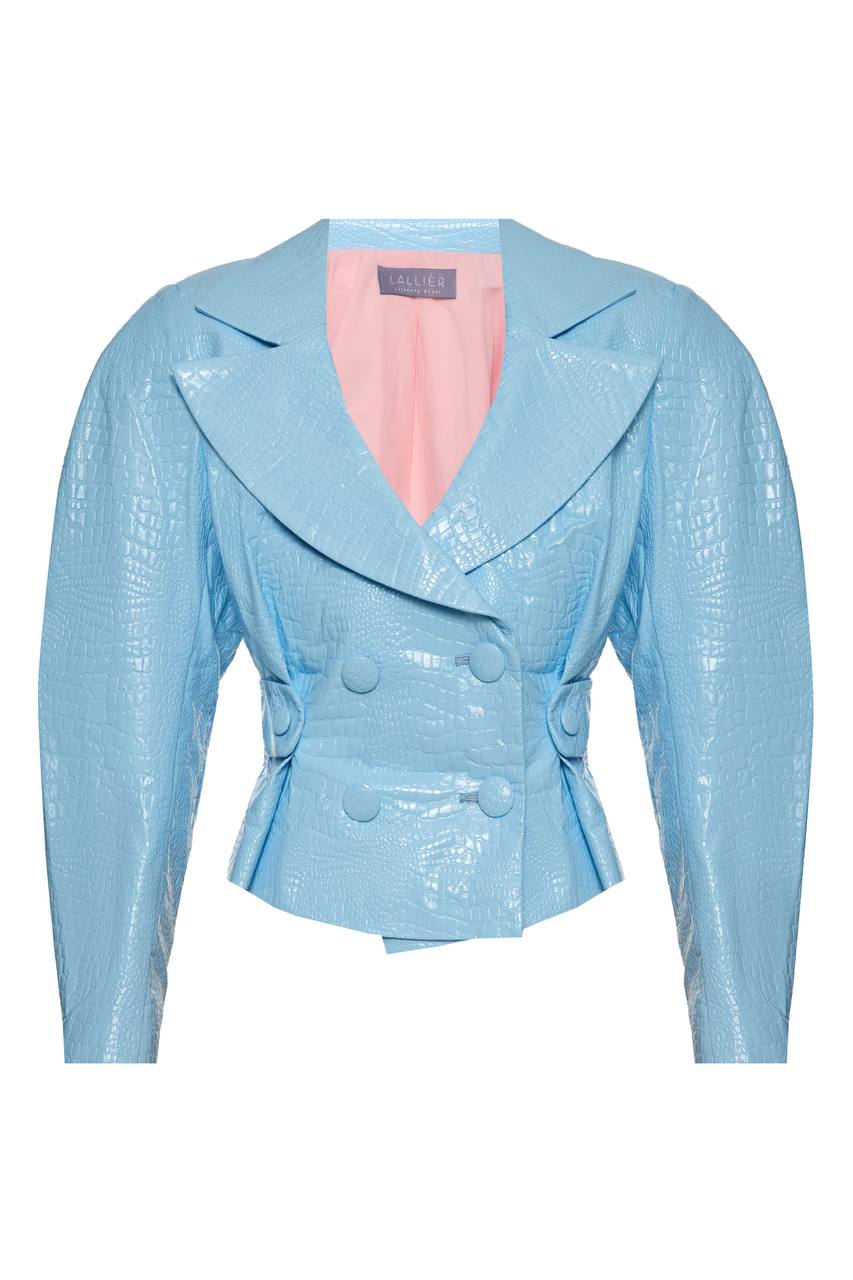 Vegan crocodile leather jacket