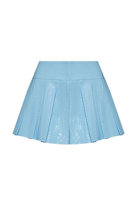 Vegan crocodile leather mini skirt