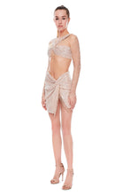 Load image into Gallery viewer, SET OF SEQUINS TOP WITHOUT SLEEVES, SEQUINS SHORT SKIRT AND SEQUINS MESH SLEEVES