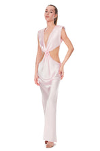 Load image into Gallery viewer, SILK LONG DRESS WITH DEEP OPENED SIDES