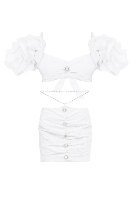 Jacquard top + skirt