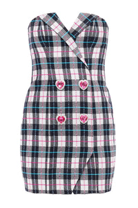 Mini dress with heart buttons