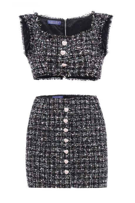 Tweed top + skirt