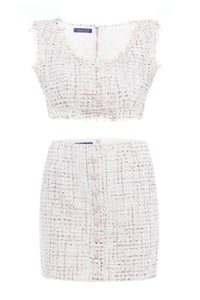 Tweed top + skirt