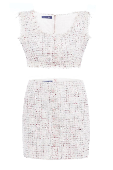 Tweed top + skirt