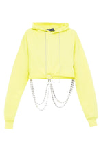 Load image into Gallery viewer, Hoodie with crystal chains