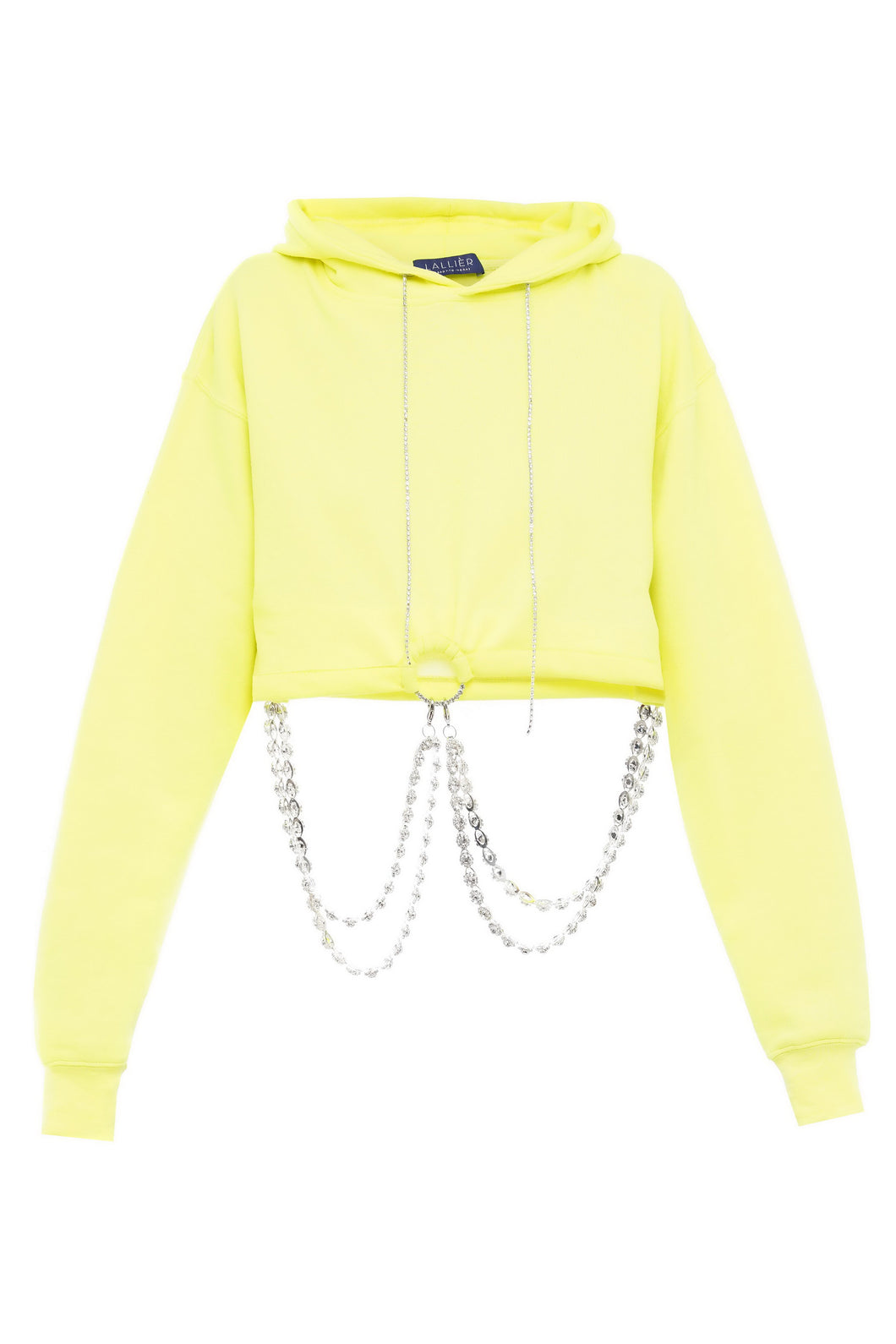 Hoodie with crystal chains
