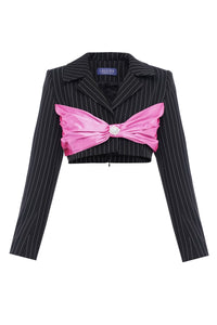 Short jacket with bow design