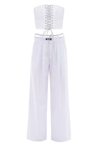 Trouser with crystal cord
