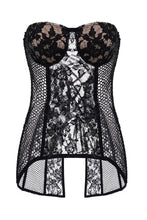 Load image into Gallery viewer, Lace and mesh corset