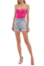 Load image into Gallery viewer, Crystal denim shorts