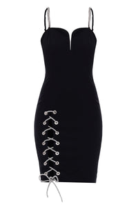 Bodycon dress with crystal cord