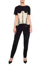 Load image into Gallery viewer, BROCADE LACE-UP CORSET