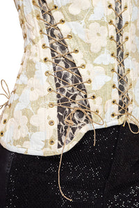 BROCADE LACE-UP CORSET
