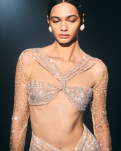 Load image into Gallery viewer, SET OF SEQUINS TOP WITHOUT SLEEVES, SEQUINS SHORT SKIRT AND SEQUINS MESH SLEEVES